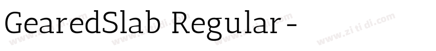 GearedSlab Regular字体转换